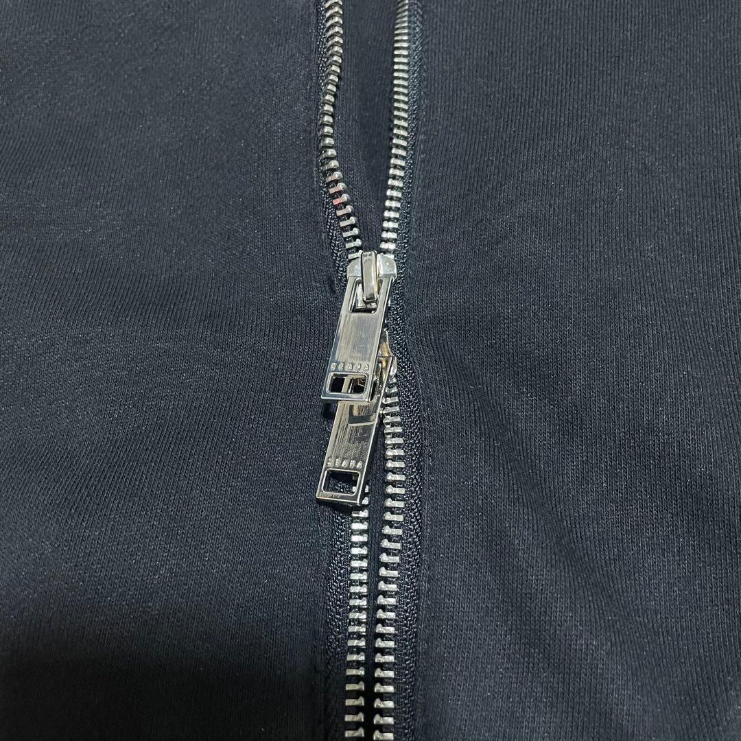 SEANA シーナ アシンメトリー 変形ジップパーカー ブラック L