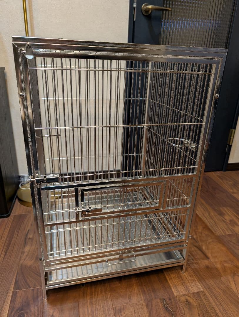 直接手渡し可能　こんぱまる　ステンレス製バードケージ大(細) Y212