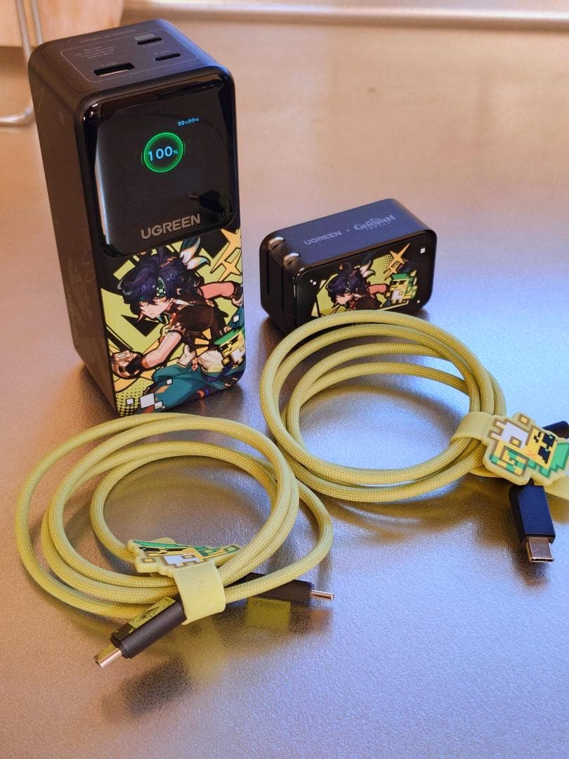 UGREEN モバイルバッテリー 原神モデル ３点セット ほぼ未使用
