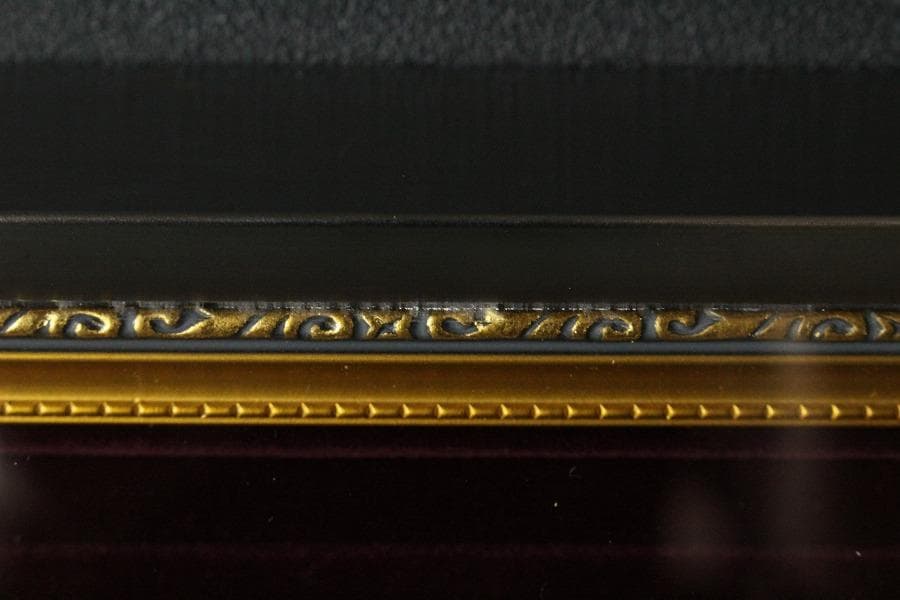 京都 西陣 川島織物 薔薇 額装 希少品 呉服屋蔵 美品(K-LC926)