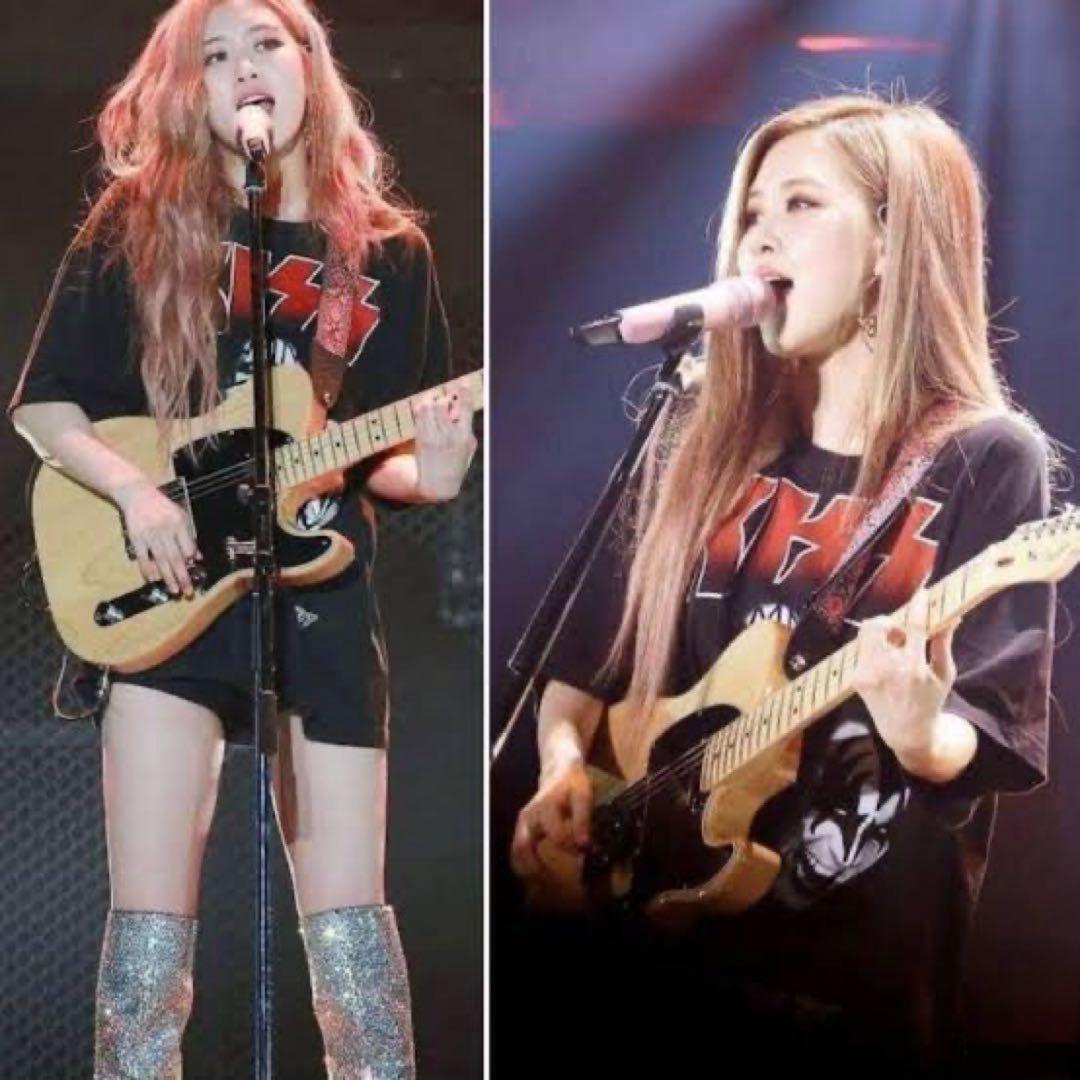 90s ロゼ着用 KISS キス ツアー 両面 Tシャツ バンド