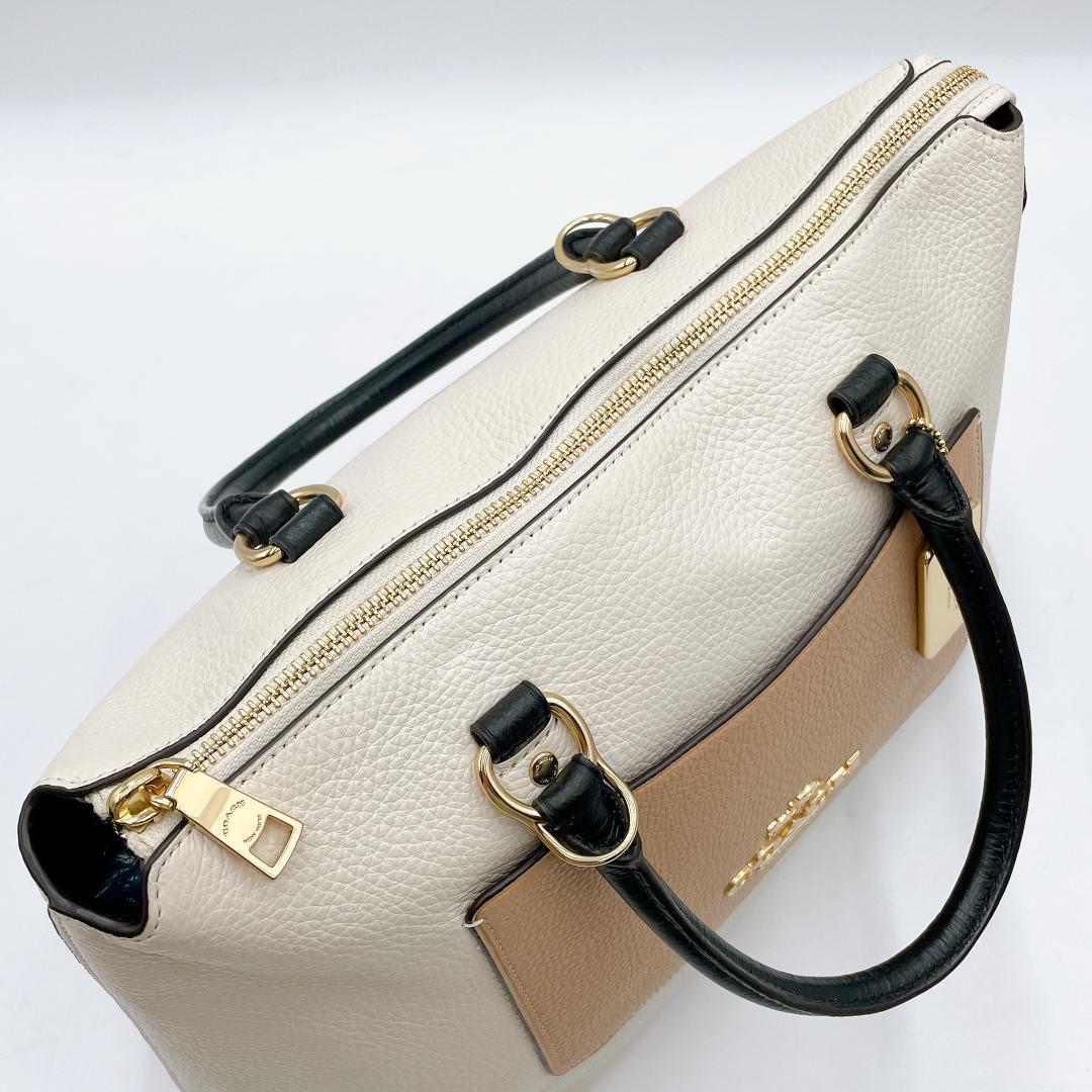 極美品 COACH 2WAYバッグ エマ サッチェル ショルダー 　f425