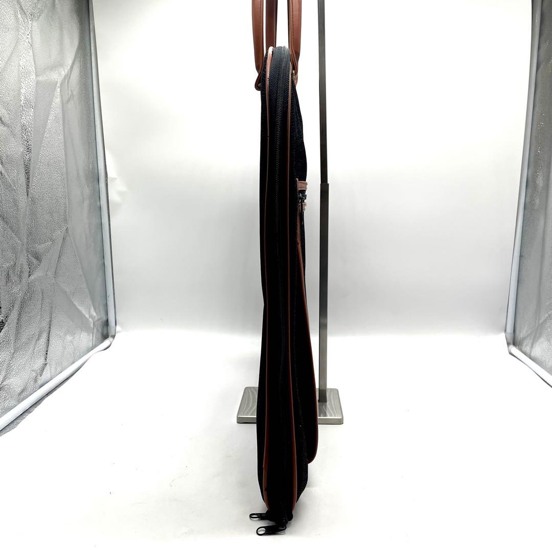 ネイチャーワールド ガーメントバッグ 衣装収納 ハンガー付き スエード 革 黒