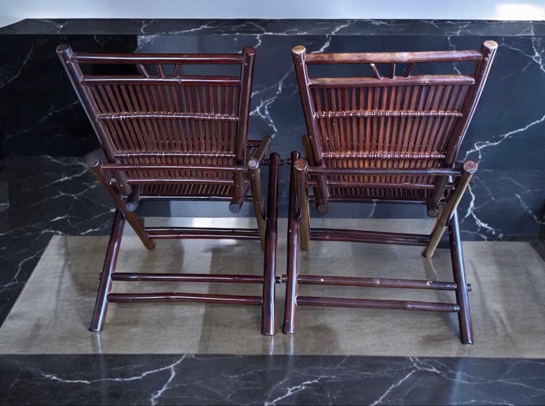 2脚セット★バンブーチェア　竹製の椅子　和室、洋室、アジアン、どんな部屋にも