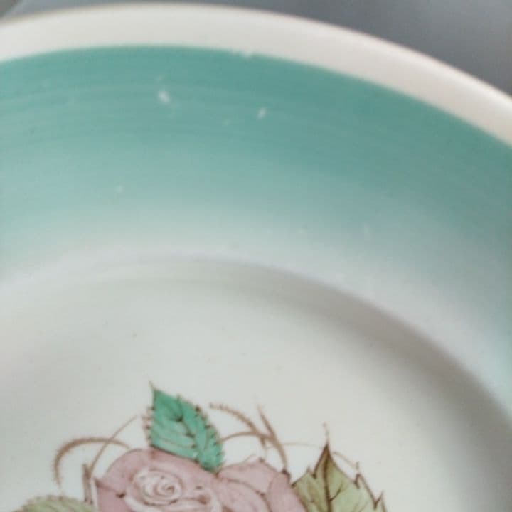 スージークーパー パトリシアローズグリーンプレート直径20センチ  アンティーク