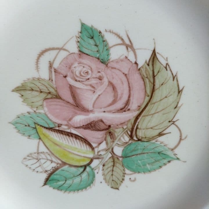 スージークーパー パトリシアローズグリーンプレート直径20センチ  アンティーク