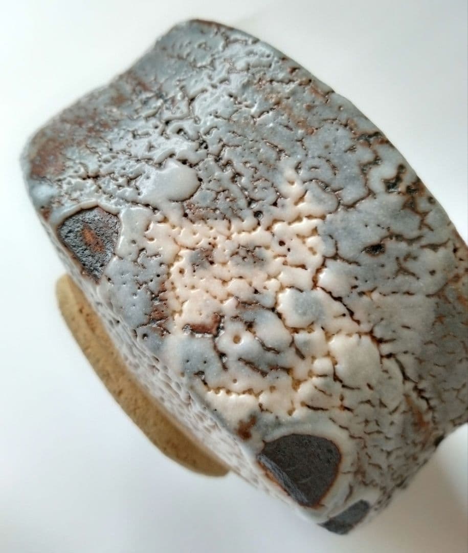 加藤健二　陶求庵　鼠志野茶碗　茶道具　抹茶碗