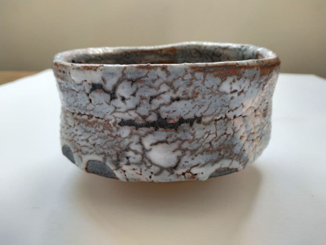 加藤健二　陶求庵　鼠志野茶碗　茶道具　抹茶碗