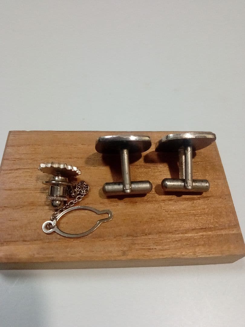 昭和レトロ　ネクタイピン　カフス　セット　錫？　星光学院
