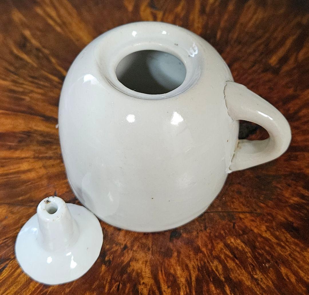 李氏朝鮮時代　朝鮮古陶磁器　李朝白磁　蓋付き灯火器　灯り道具　油壺　花入れ　民藝