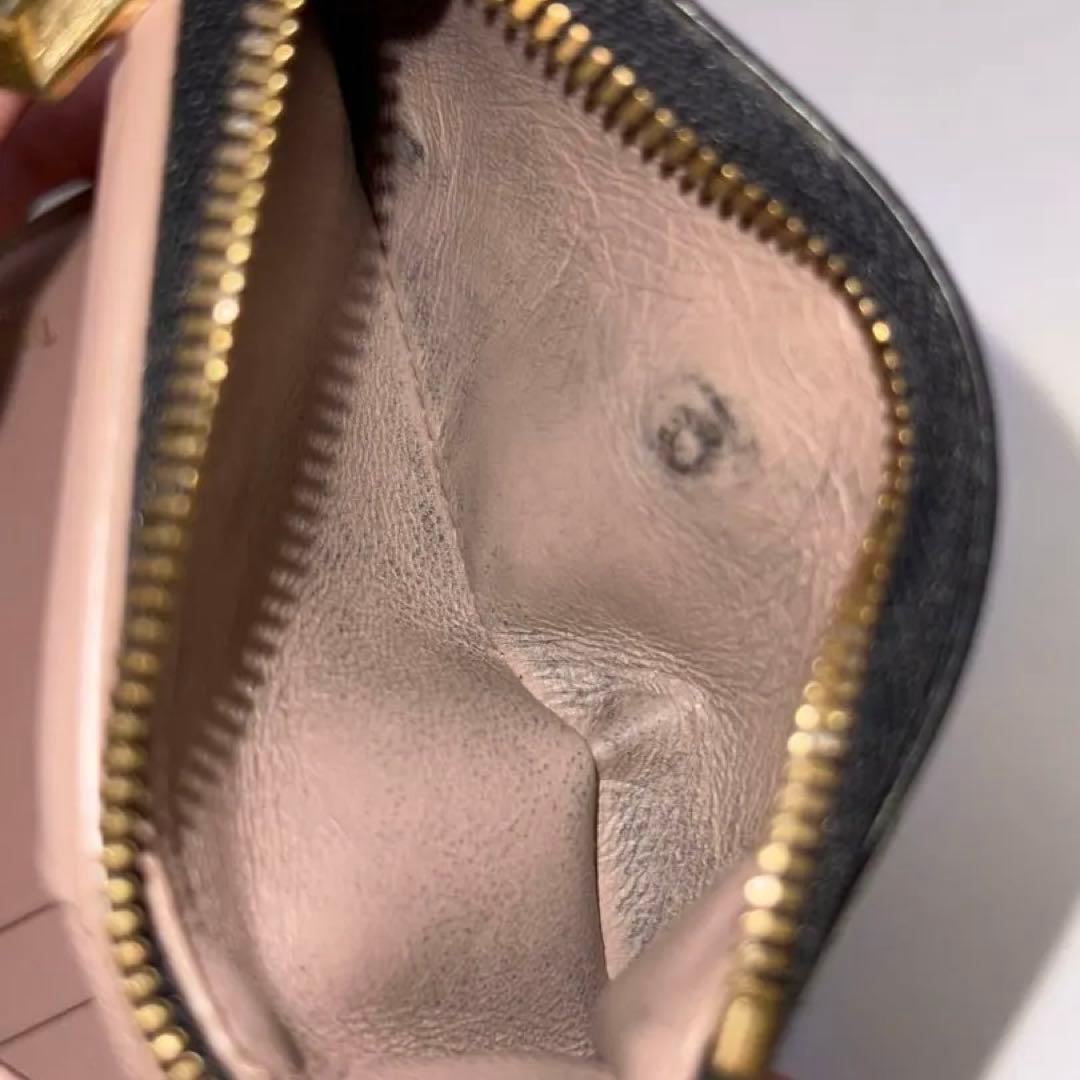 TIFFANY&Co. Tウォレット　三つ折り財布 レザー ブラック ピンク