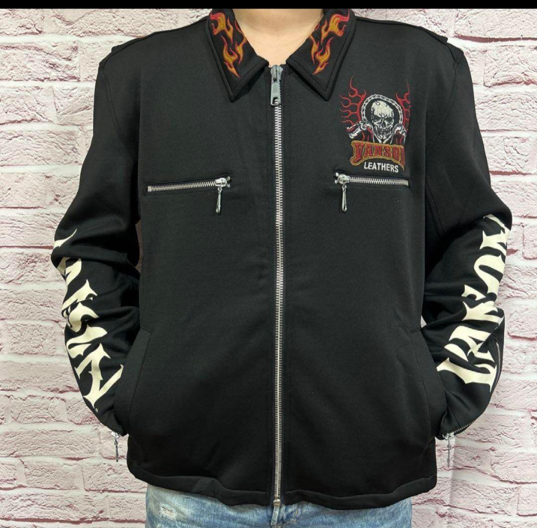 ニ*ん様 【超極美品】VANSON バンソン ライダースジャケット XXL 黒