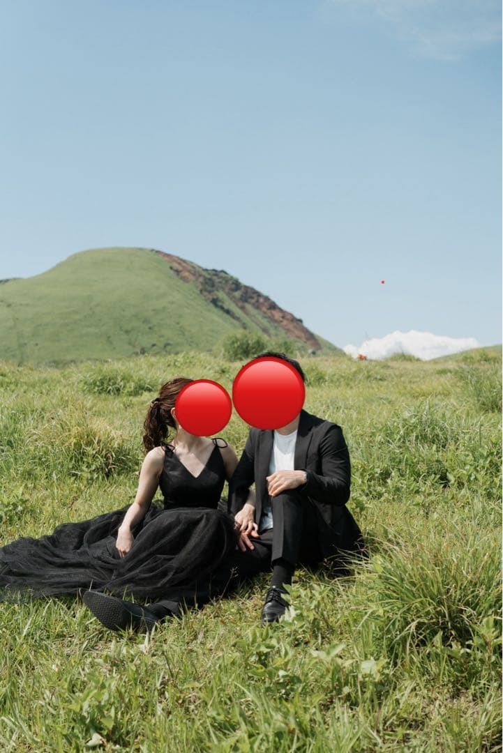 パーティードレス ブラック 前撮り ブライダル ロングドレス カラードレス