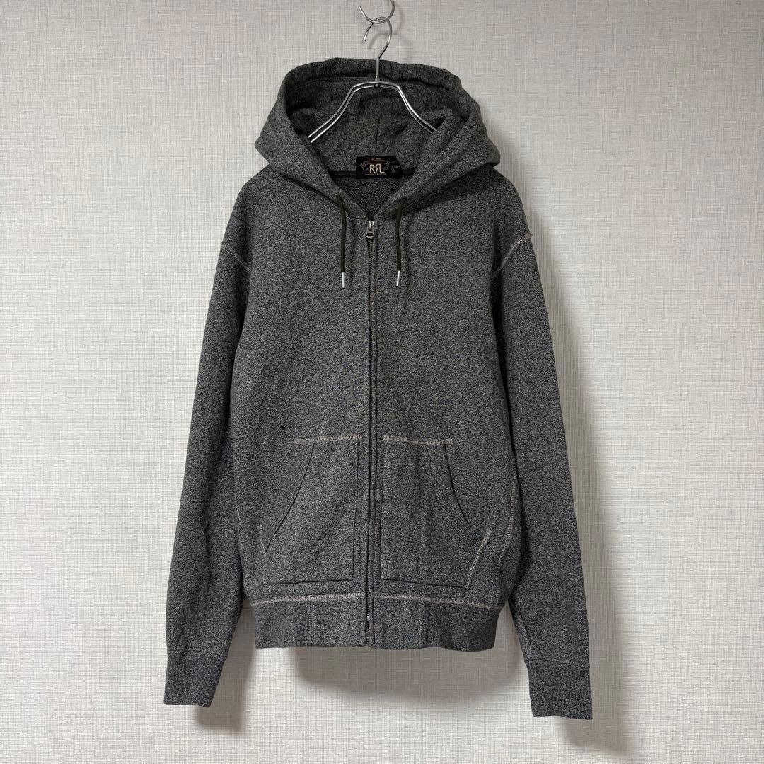 RRL ダブルアールエル フレンチテリーフルジップフーディー グレー系S