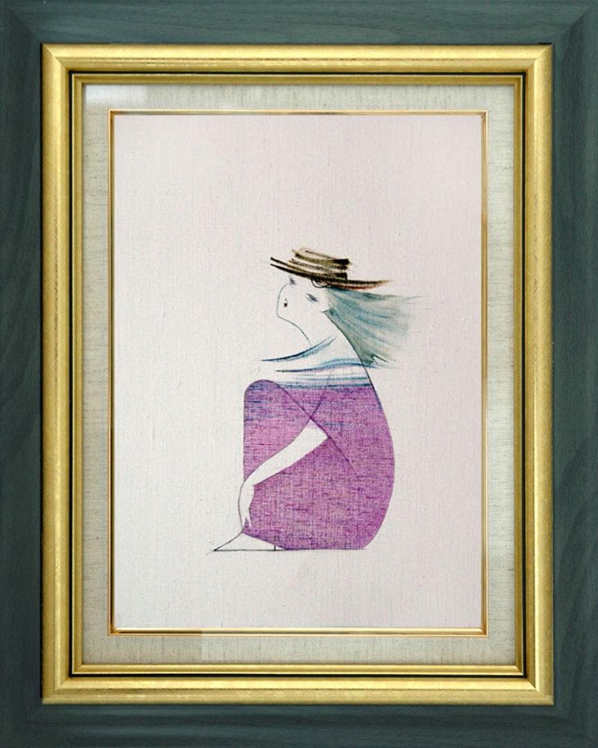 油絵 菅家令子 絵 絵画 インテリア F4-080414 人物 女性像