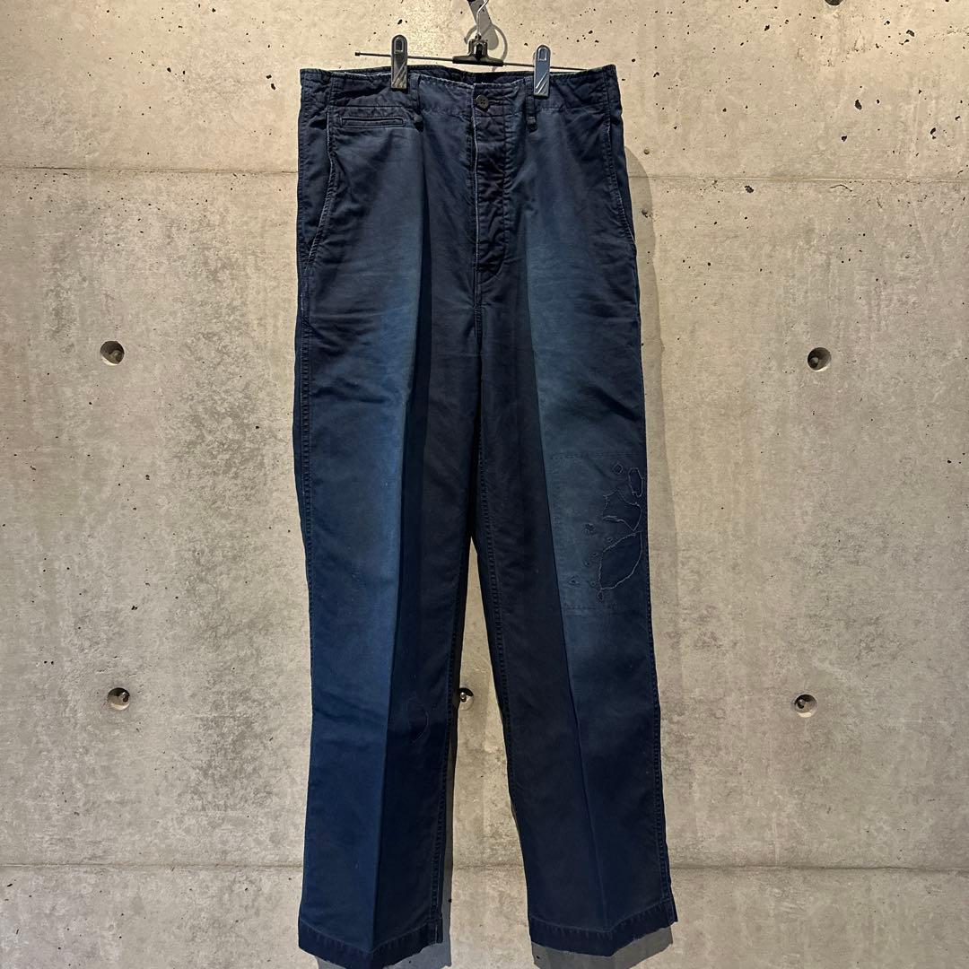パンツ vlsvim EX WIDE CHINO PANTS CRASH(INDIGO2