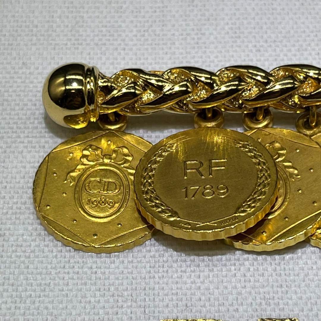 【極美品】クリスチャンディオール　ブローチ　　ゴールド　ビンテージ