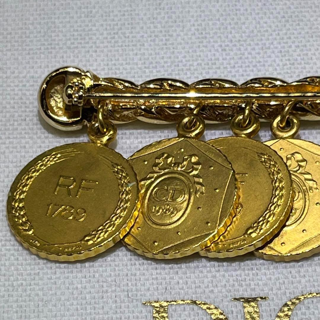 【極美品】クリスチャンディオール　ブローチ　　ゴールド　ビンテージ