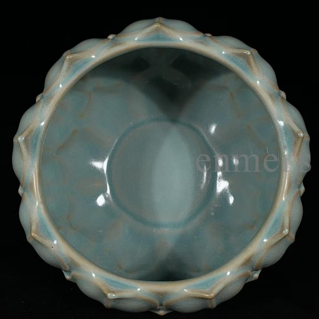 中国古美術・旧蔵宋汝窯蓮花洗・青釉・香炉・香道具・書道・陶器・茶道具・文房置物