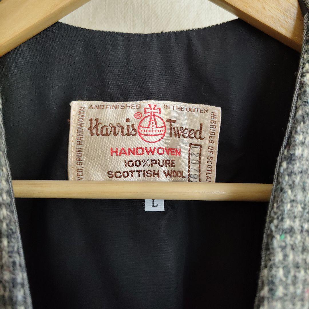 Harris Tweed チェック柄 スーツベスト Lサイズ