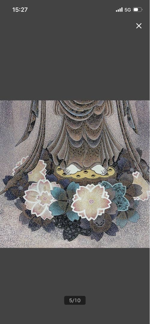 高級西陣美術織掛け軸　桜観音　丸山寿美作　ビッグサイズ　超美品　128万の品