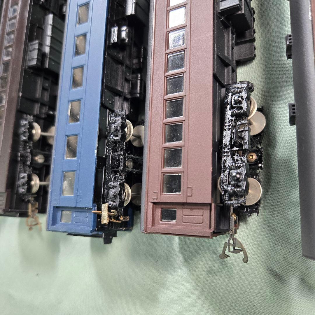 HOプラスチック製客車6両(Aセット)。ジャンク品。