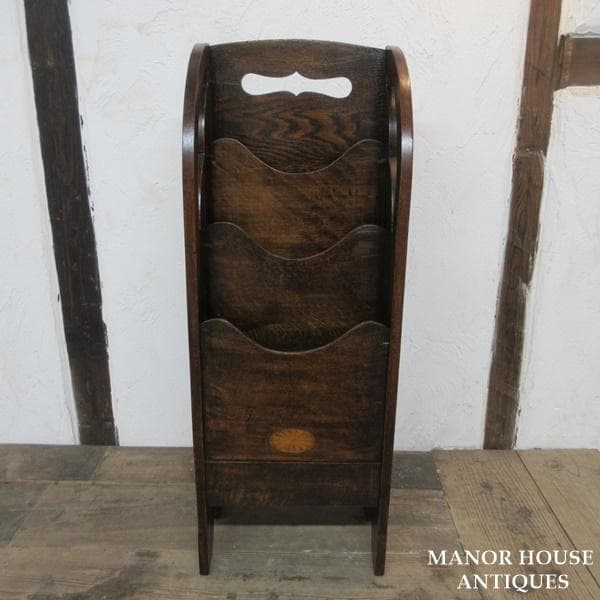 イギリス アンティーク 家具 マガジンラック 新聞/雑誌/楽譜入れ 6091e