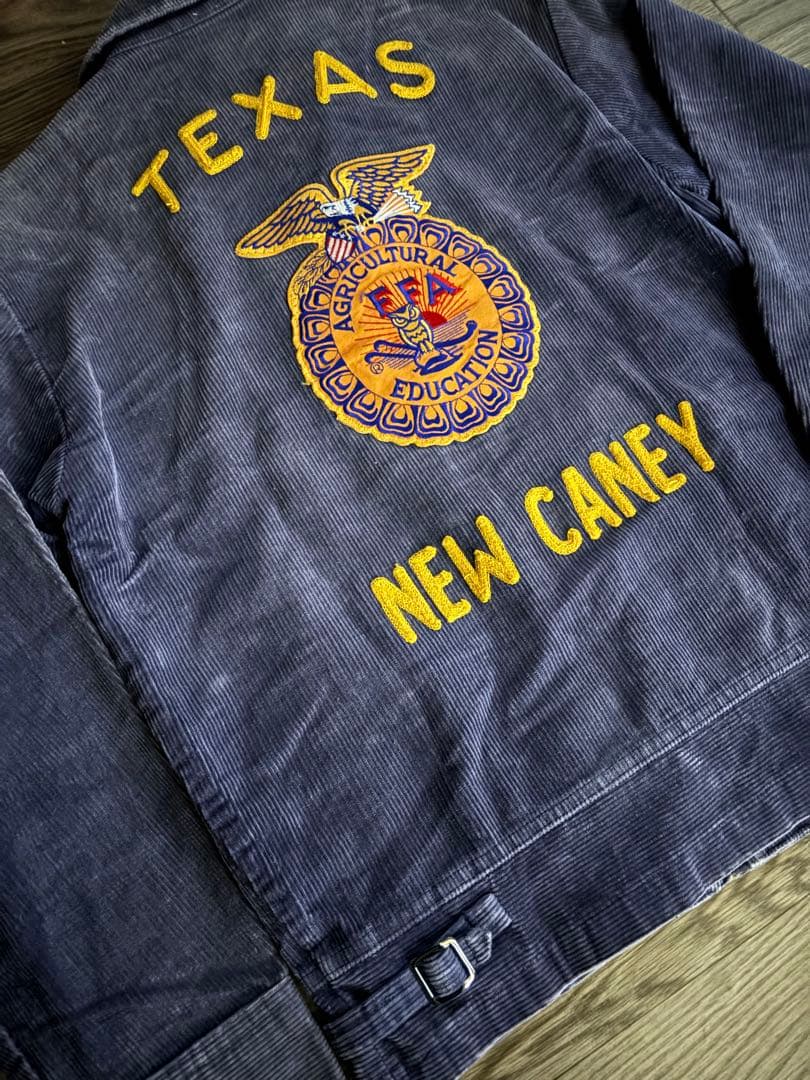 【極上フェード】 70s ~【ナス紺】 FFA ジャケット 　lot100-36