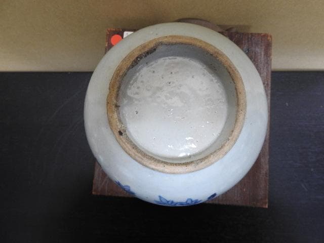 李朝染付壺　合せ箱　MA460