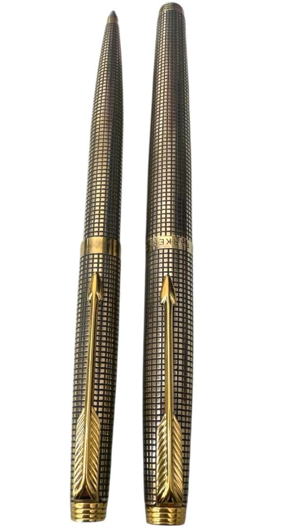 ★PARKER 75　STERLING SILVER　万年筆　ペン先14K