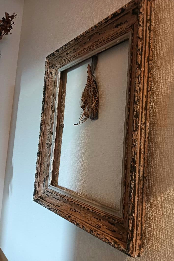 特大ビンテージ額縁　アンティーク額縁　油絵　水彩画