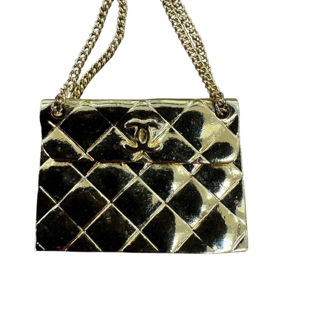 ヴィンテージ CHANEL シャネル マトラッセ バッグ ブローチ ココマーク