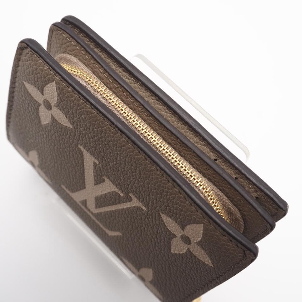 LOUIS VUITTON 二つ折り財布 バイカラー ポルトフォイユ クレア 美