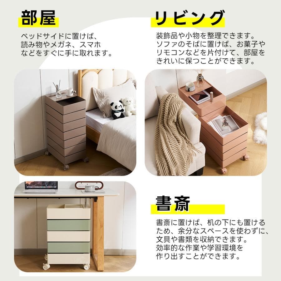 デスクワゴン サイドワゴン キッチン収納 キャビネット 1326-170