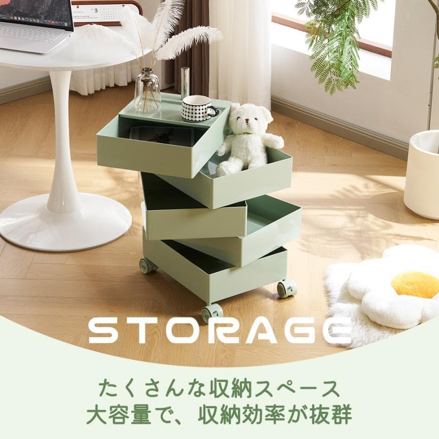 デスクワゴン サイドワゴン キッチン収納 キャビネット 1326-170