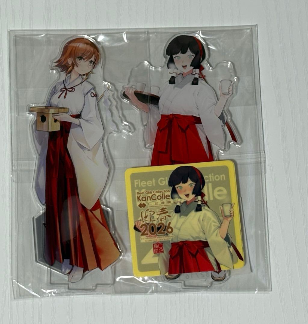 艦これ C107 アクスタ シール モガドール　リアリー 巫女mode コミケ