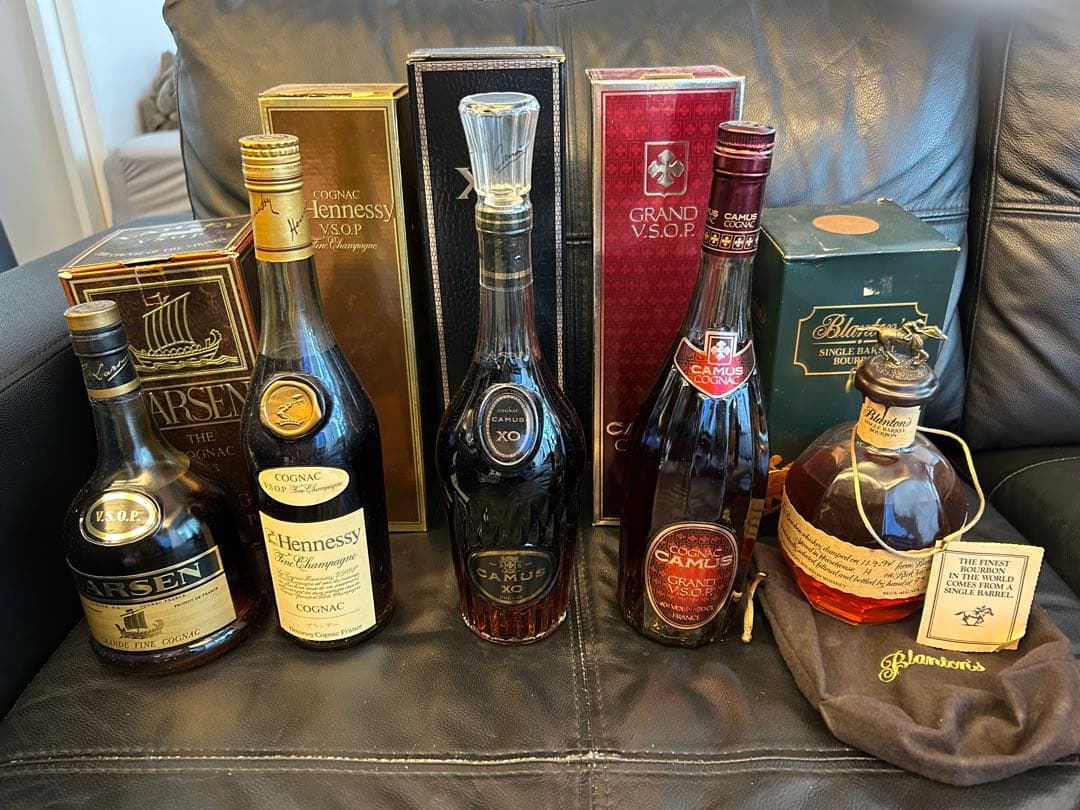 未開栓 古酒　カミュ、ヘネシーほか計8本