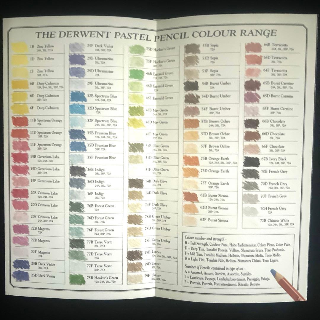 ダーウェント パステルペンシル　色鉛筆　36色セット　高級　パステル画