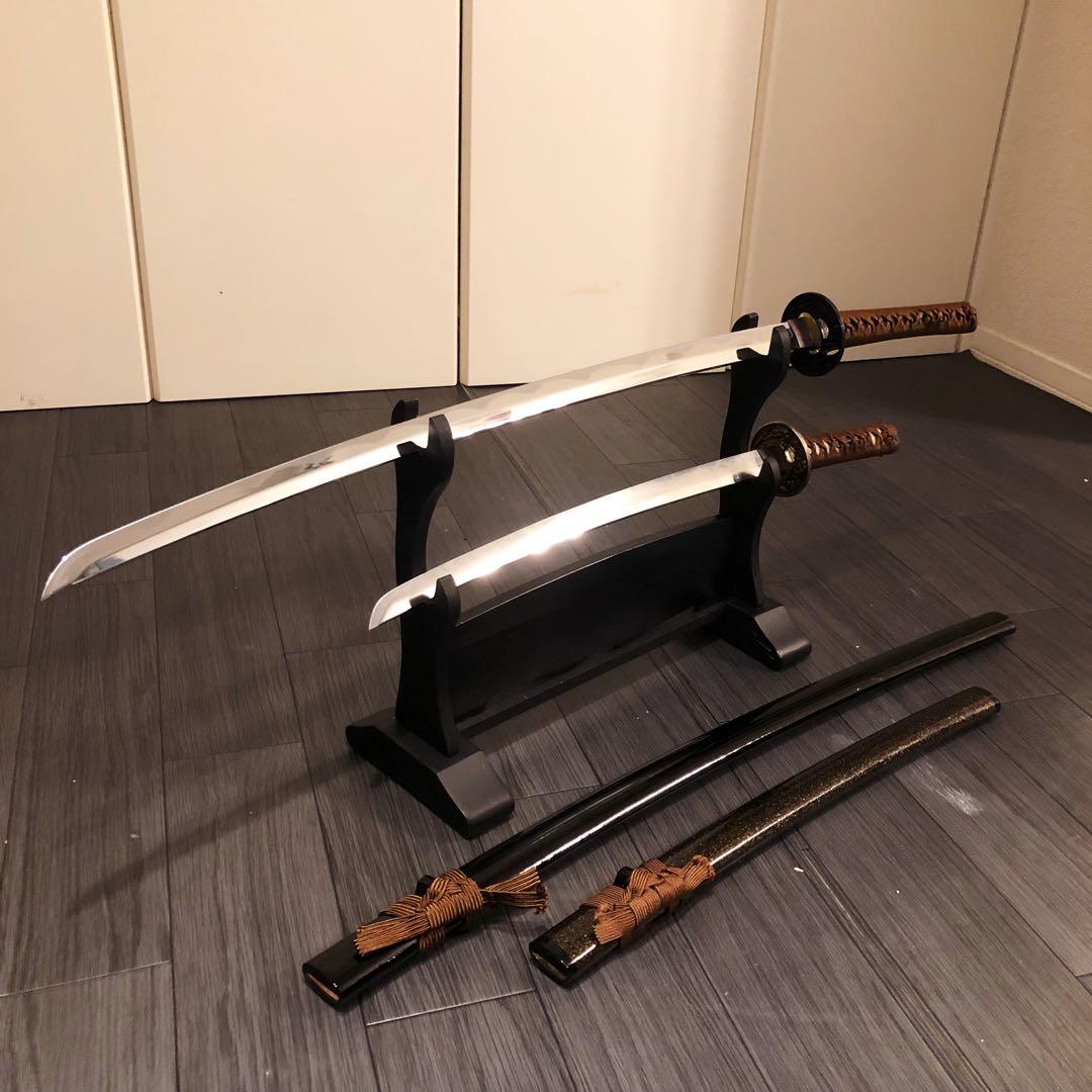 高級模造刀　居合刀　 美術刀剣　太刀　脇差　大小セット　2本セット　拵え