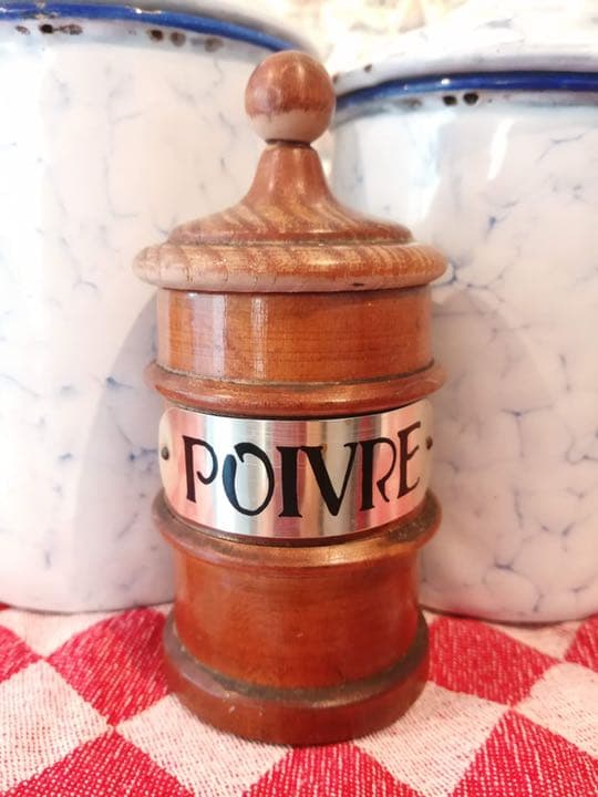 1960年代 木製スパイス・ハーブラック フランスヴィンテージ