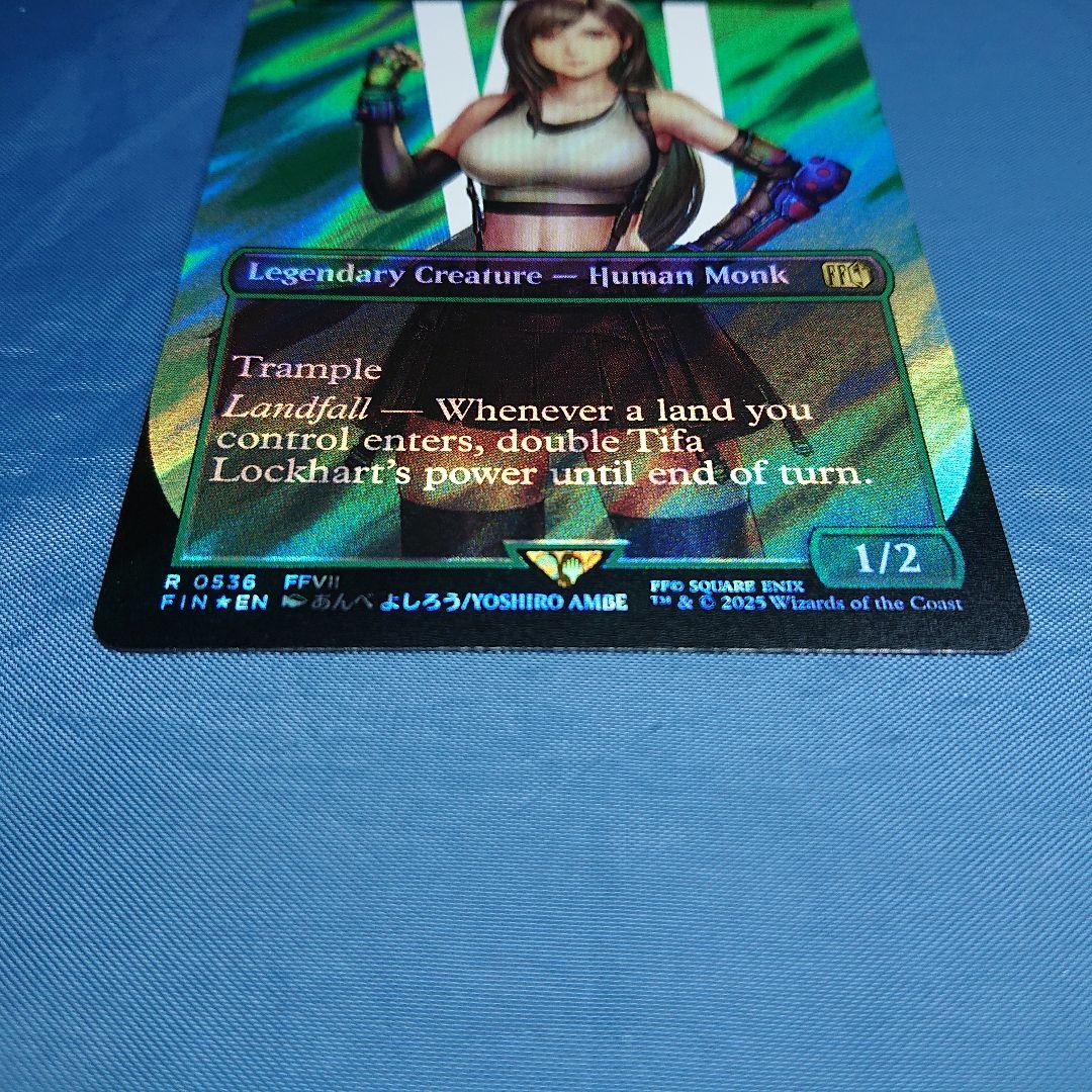 英語版 MTG FF ティファ ボーダーレス サージフォイル