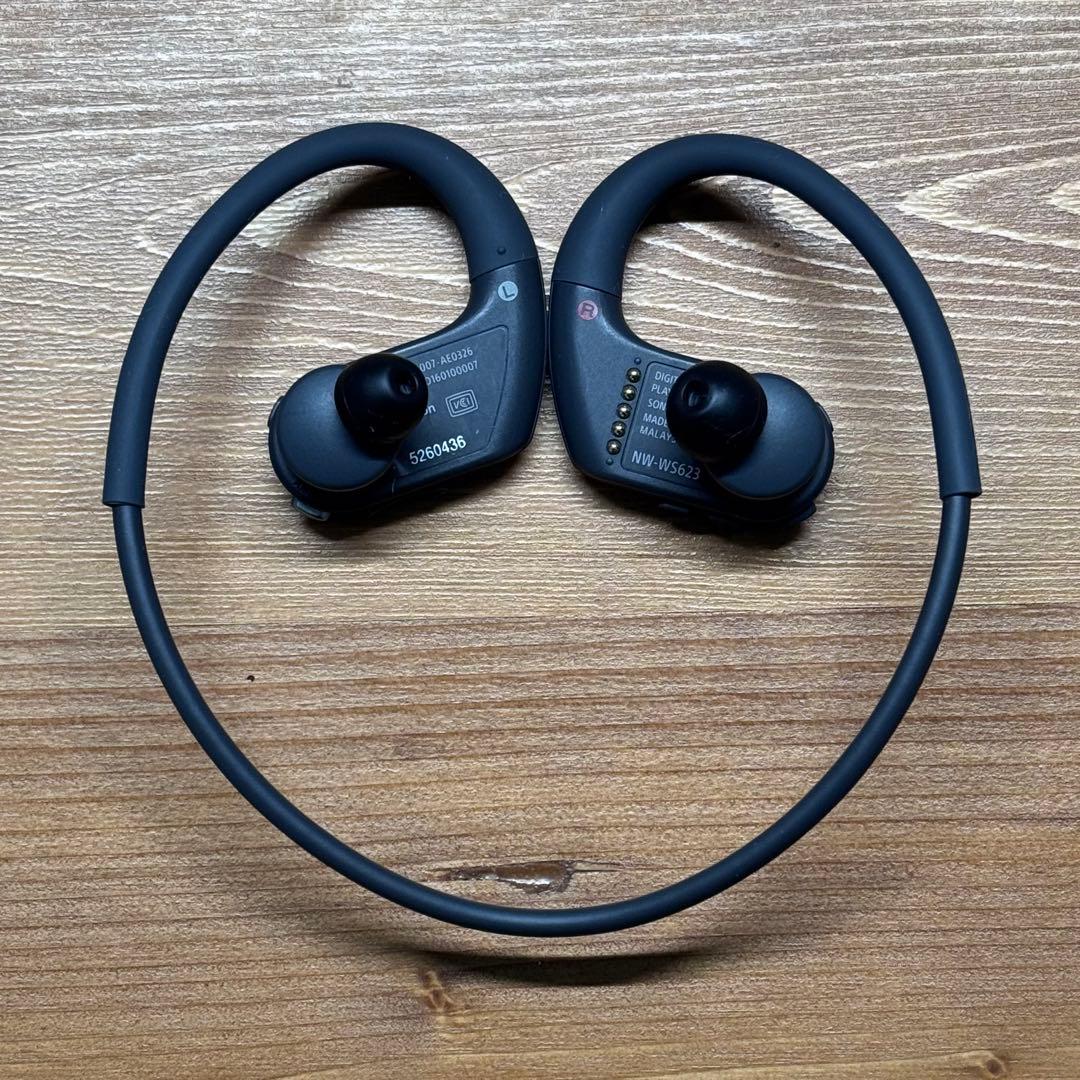 ソニー ヘッドホン一体型ウォークマン NW-WS623 ブラック