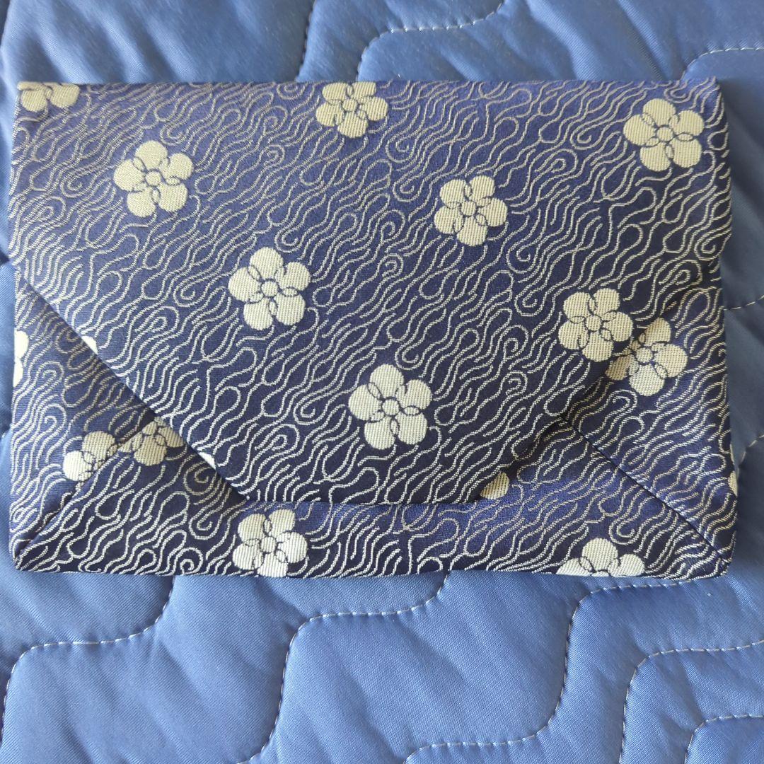 古田織部好み裂文 織部緞子 バッグ 数寄屋袋 手拭い