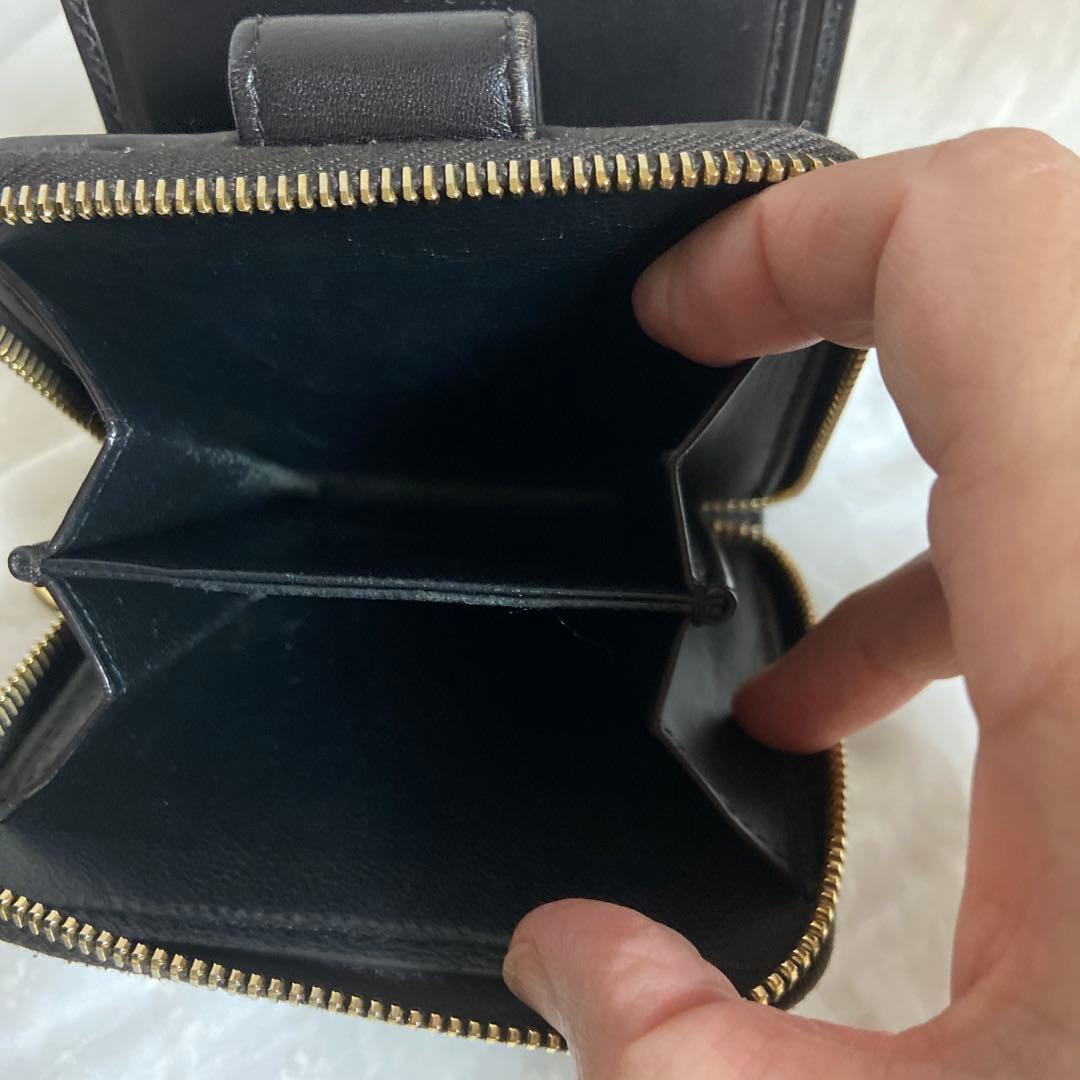 週末限定お値段　イヴサンローラン　2つ折り財布ダークブラウン