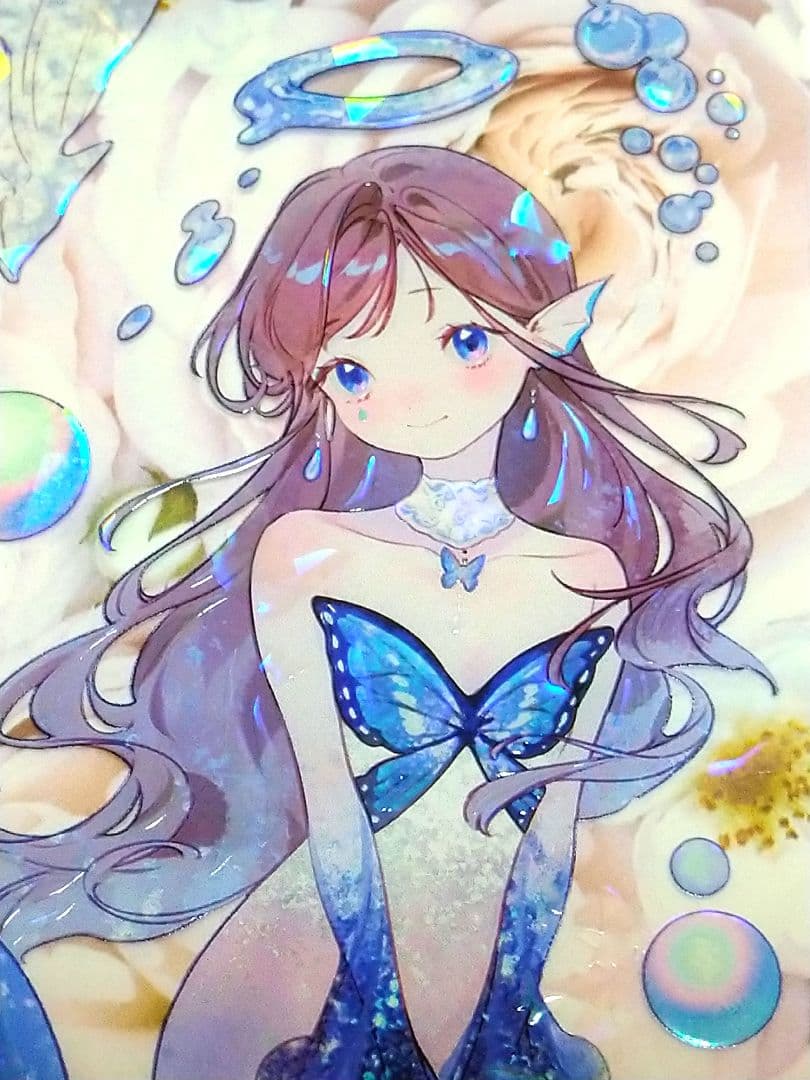 J473＃鲛人泪(贝壳光)刺猬家切り売り海外人物マステ女の子人魚