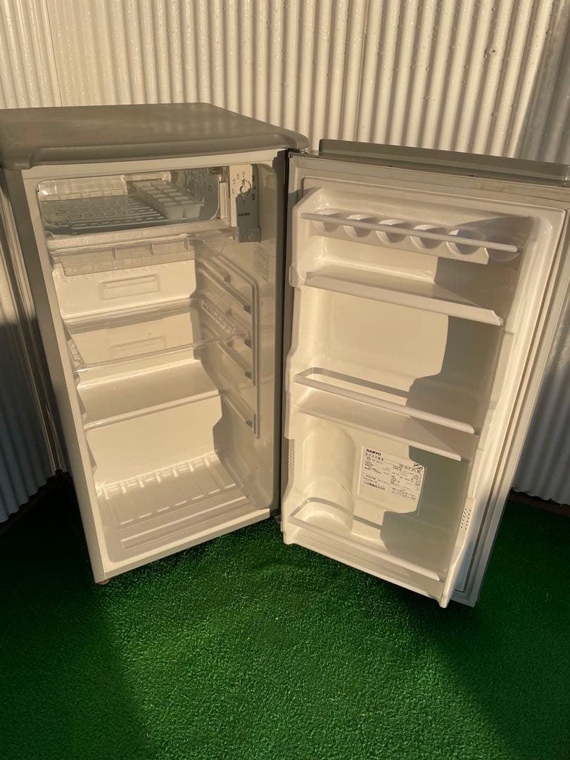 940三洋電機 (パナソニック) 1ドア冷蔵庫 右開き グレー 静音 一人暮らし