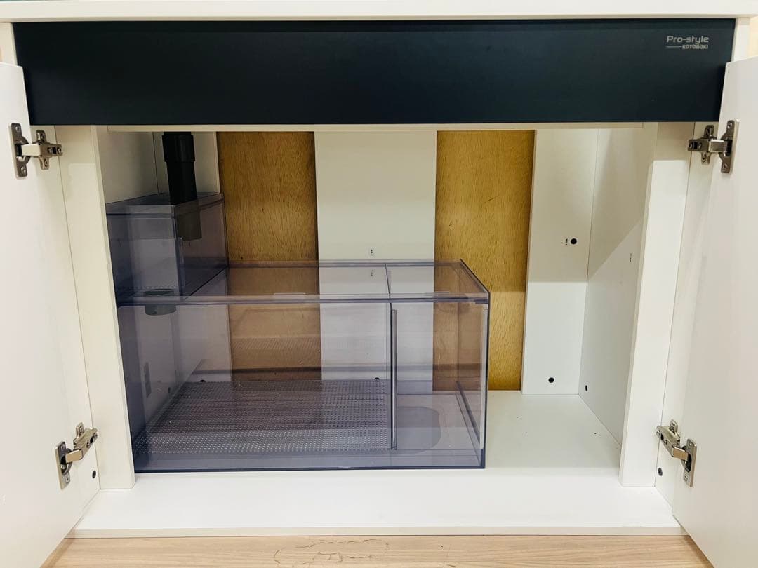 90cmサイズ　900×450×450オーバーフロー水槽セット　クリア＆ホワイト