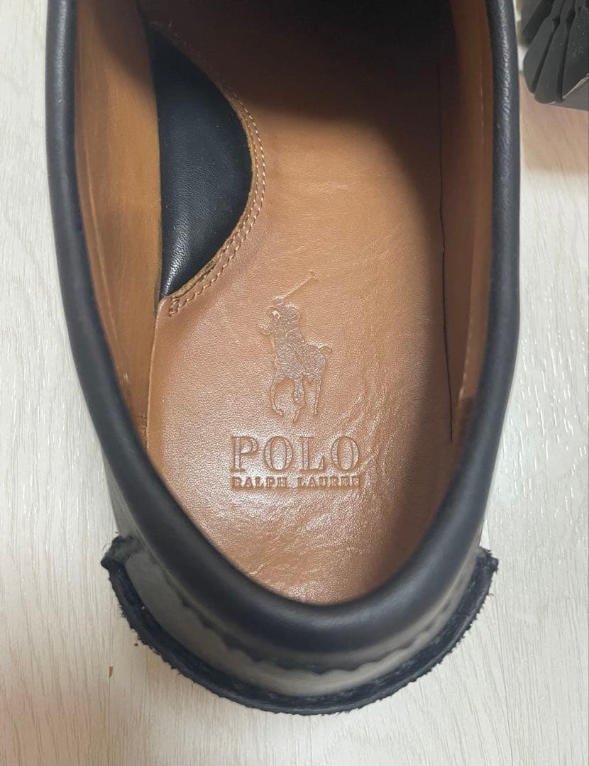 ポロラルフローレン レザー モックトゥ 革靴 ブーツ