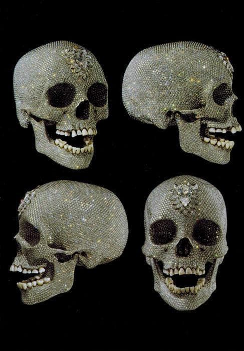 限定特殊マット額装品/ダミアンハースト/ダイヤモンドスカル05