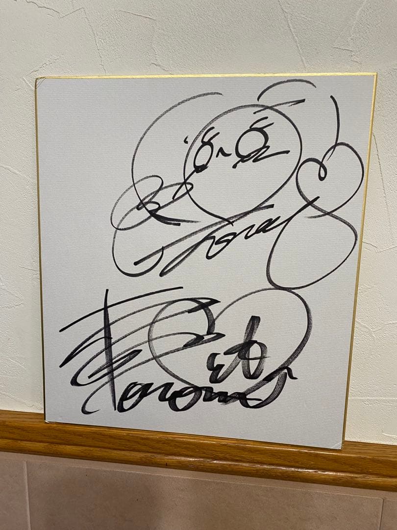 板野友美・河西智美　サイン色紙